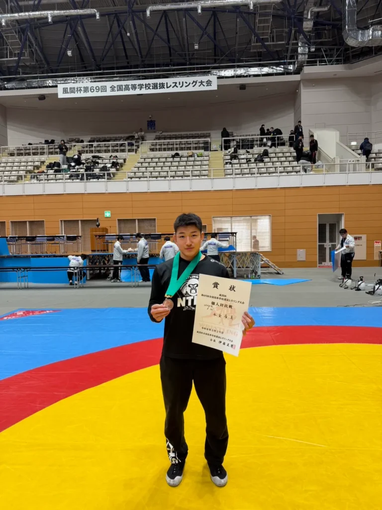 全国高校選抜レスリング大会第3位入賞!